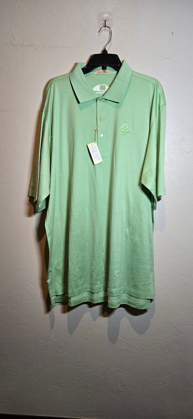 Peter Millar MS08K01 Men's Polo Shirt XXL Meadow Green Cotton Masters 1991
